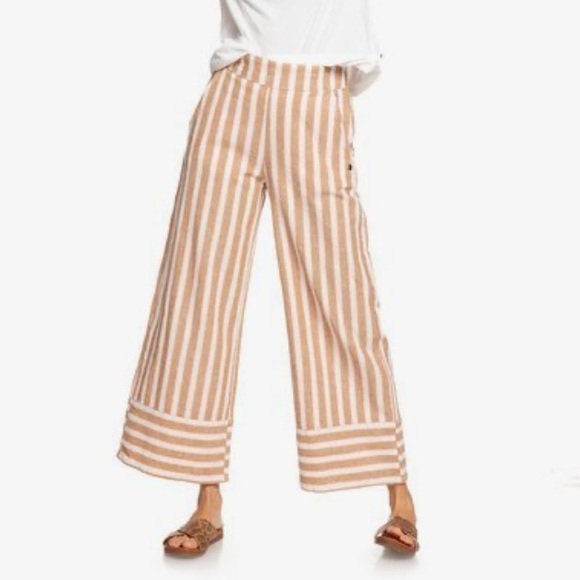 Roxy Wide Leg Linnen Pants - Picture 1 of 5